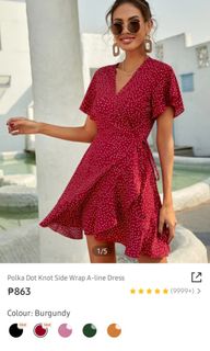 SHEIN wrap around red dress, Women's 