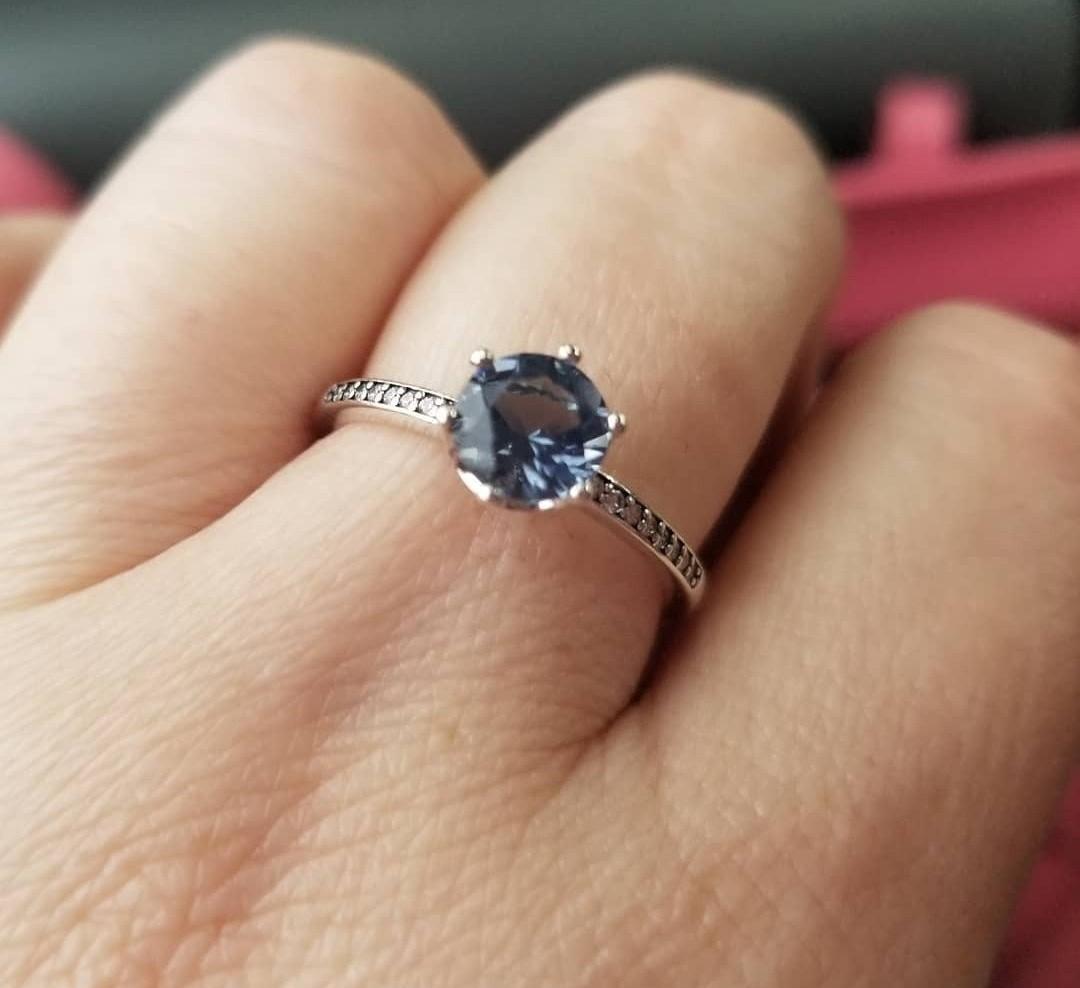 Pandora blue crown ring shop
