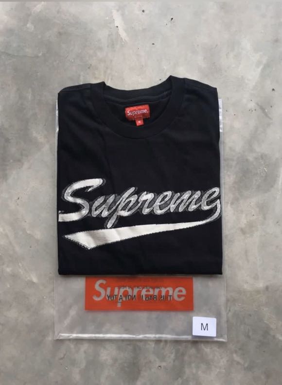 supreme script tee