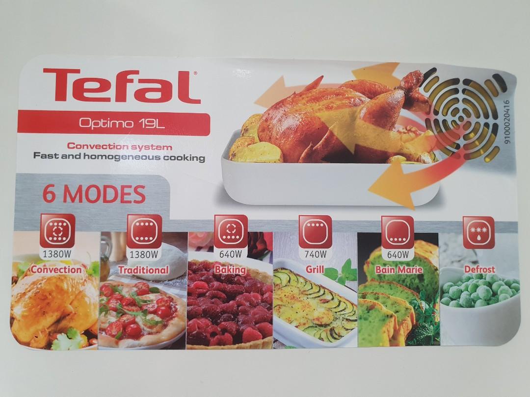 Tefal Optimo 19L Convection Oven Grill Defrost Bain Marie, TV & Home