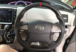 Toyota Estima carbon fiber steering wheel