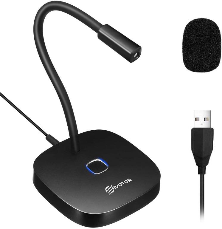 EIVOTOR Microfono USB Per PC Voice Microfono Desktop Per Computer Plug And Con 