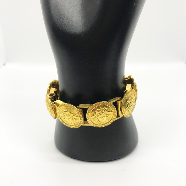 Gold bracelet versace sale