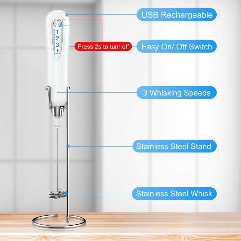 Frother With Stand, Handheld Whisk, Foamer - Primula