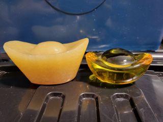 Yellow jade and liuli ingots