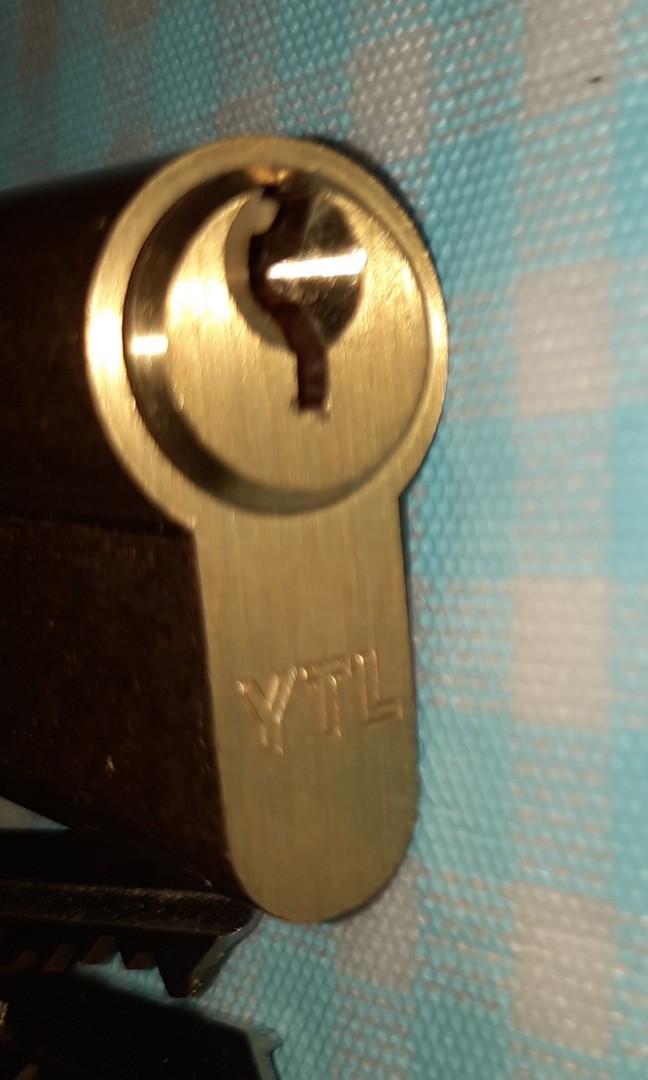 Ytl Gate Lock YTL Cylinder HDB Main door w keys Bronze, Furniture & Home Living ...