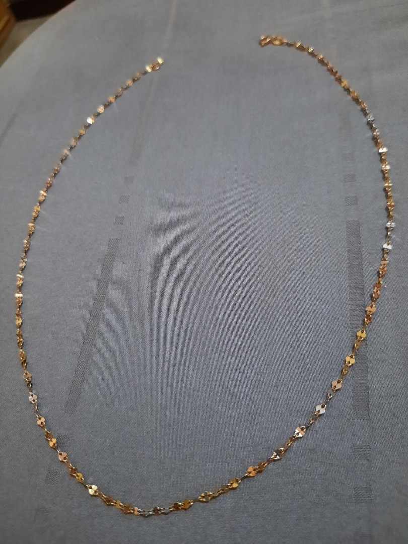 14K Gold Dancing Chain Necklace, Women's Fashion, Jewelry & Organizers