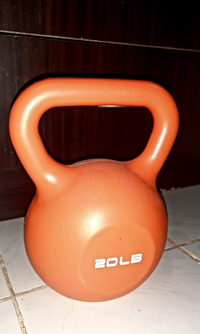 20lbs 9 Kg Vinyl Coated Kettlebell Sports Equipment Exercise Fitness Weights Dumbbells On Carousell