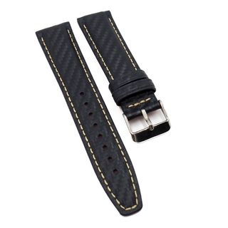 21mm IWC Fiber Replacement Strap, Leather Backing, 3 Colors64227223399299110