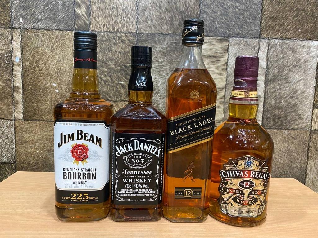 4 Bottles Whisky Set-700ml JW Black Label Whisky+700ml Jack ...