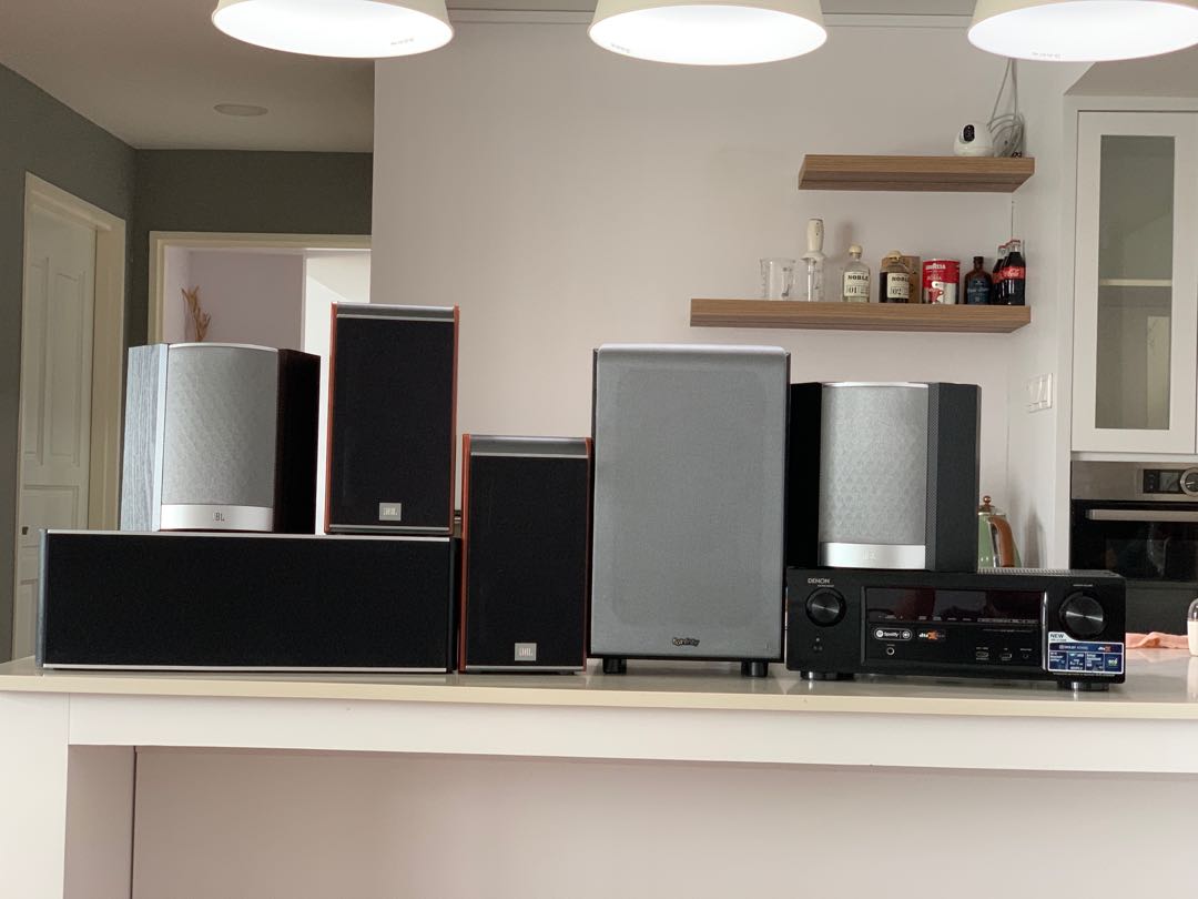 5.1 Surround Sound System for Home Theatre Denon AVRX1200W JBL