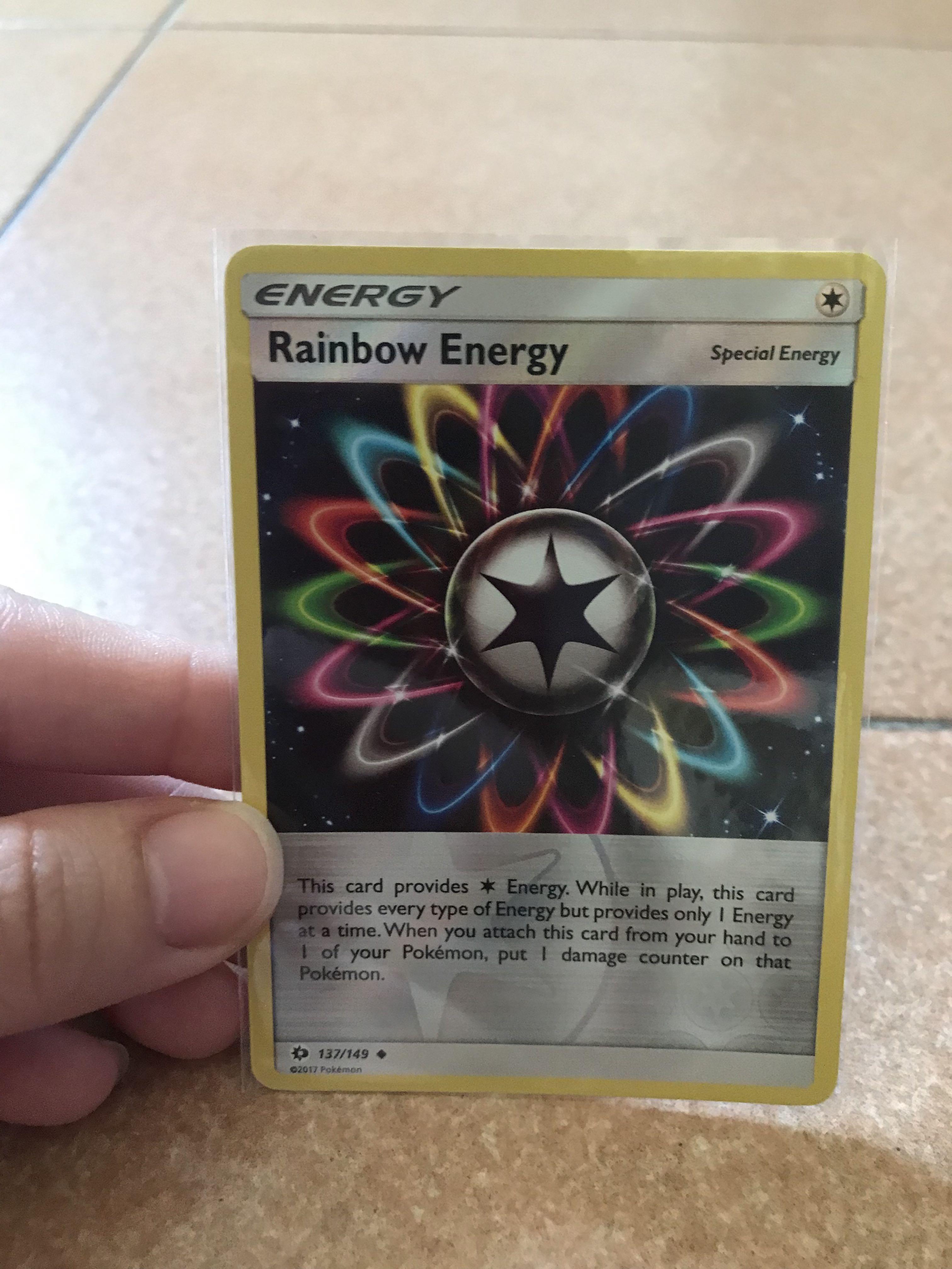 💯 Authentic Pokemon Cards - Rainbow Energy - 137/149 - Uncommon, Hobbies &  Toys, Toys & Games on Carousell