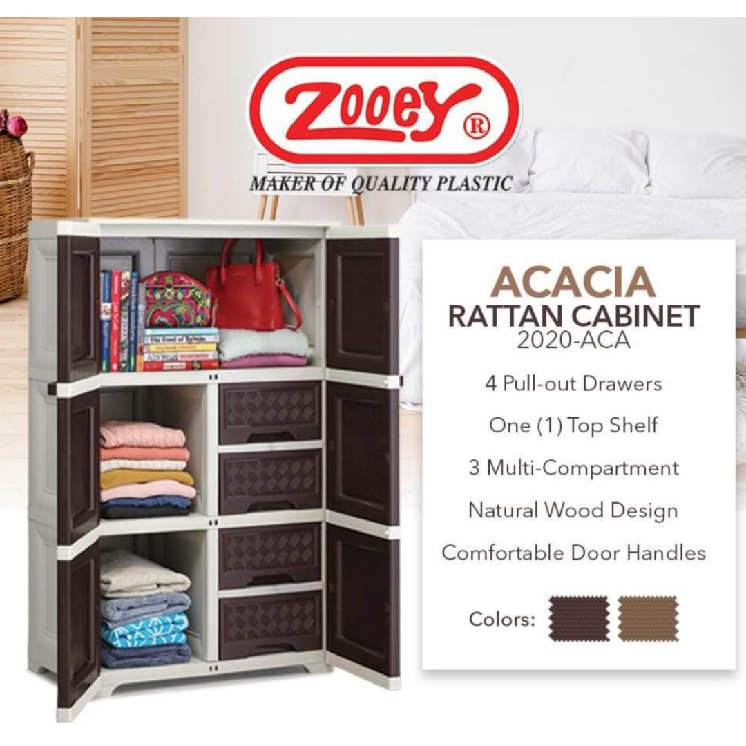 ZOOEY ACACIA RATTAN (Wardrobe Organizer