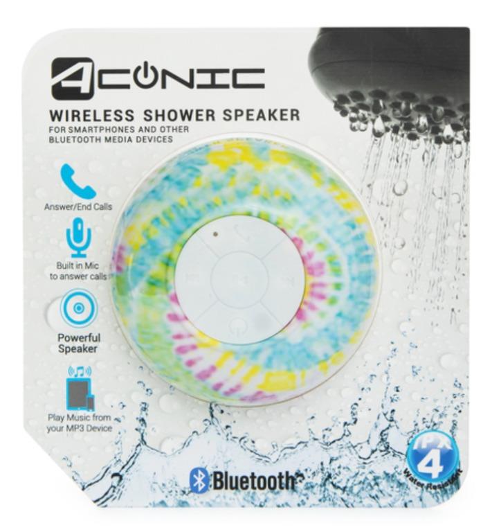 Aconic Wirless Showe Speaker (Tie Dye & Palm), Audio, Soundbars