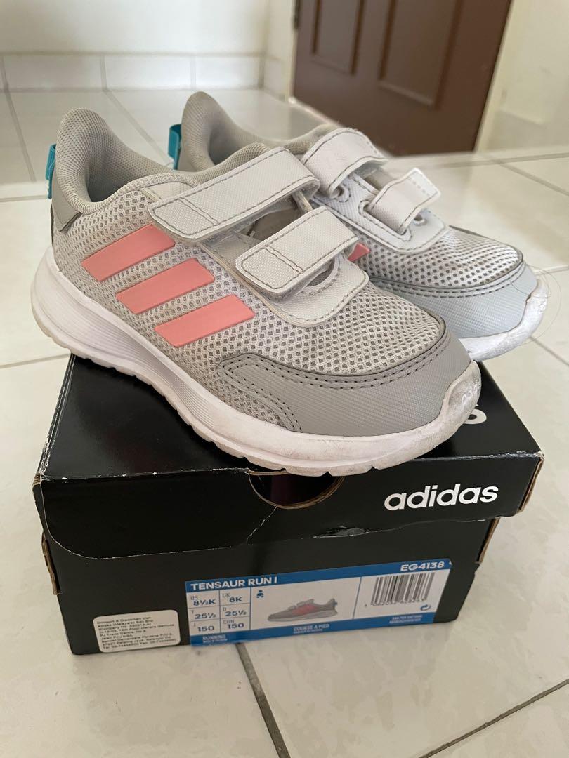 Adidas girl shoes tensaur run UK8, Babies & Kids, Babies & Kids Fashion