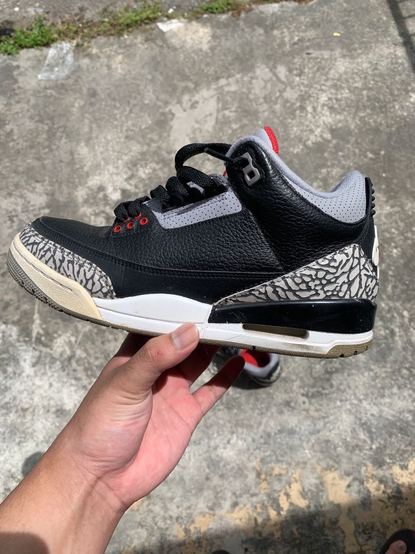 air jordan 3 black cement, Men's 
