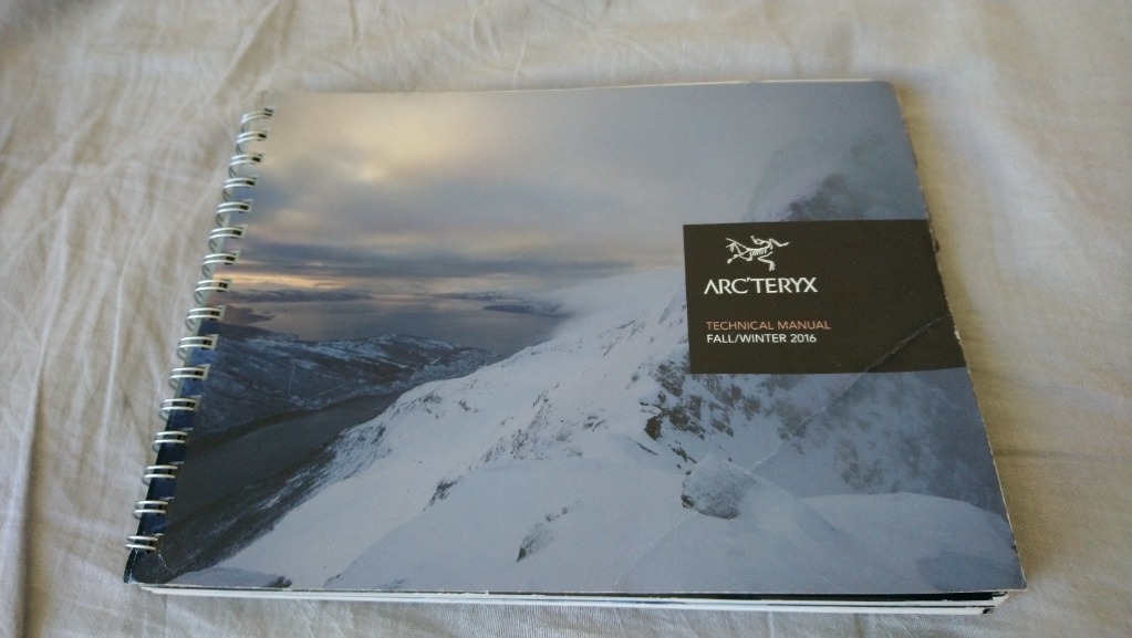 Arcteryx Techical Manual Fall/Winter 2016 Catalog/Catalogue 始祖鳥全球採購手冊