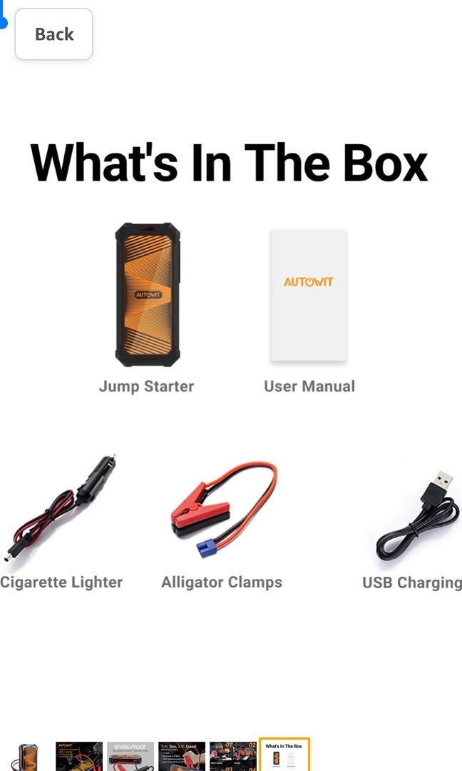 autowit SuperCap 2 Lite 12V Batteryless Jump Starter (Up to 5.0L Gas, 3.5L Diesel Engine) 700A