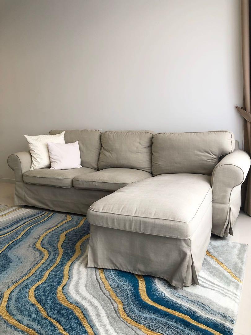 Ikea ektorp sofa shop with chaise
