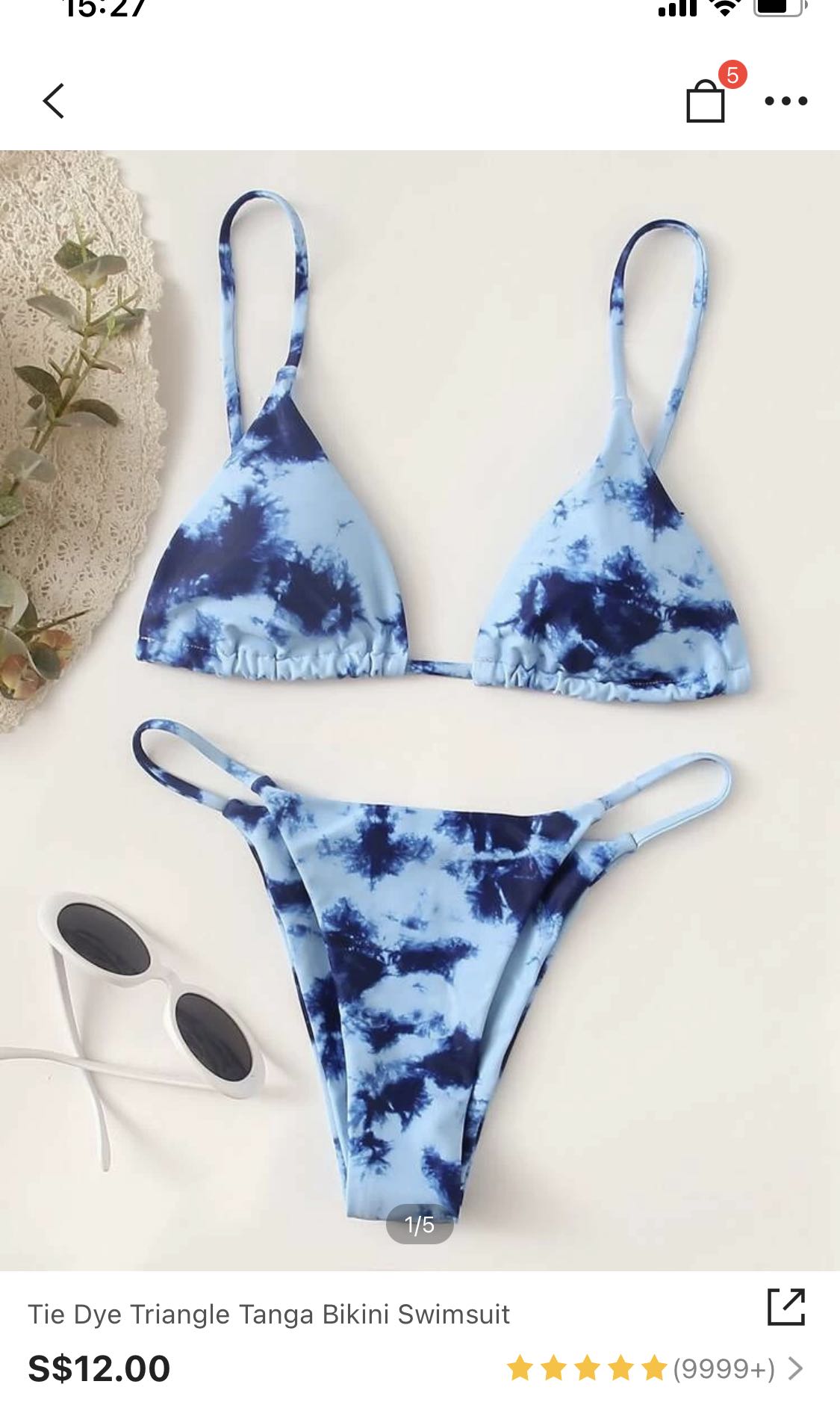 Shein tie shop dye bikini