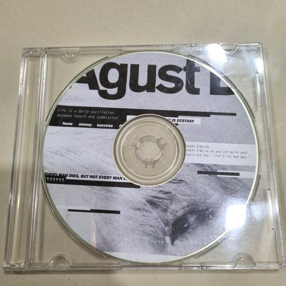 BTS SUGA Agust D CD in jewel case, Hobbies & Toys, Memorabilia