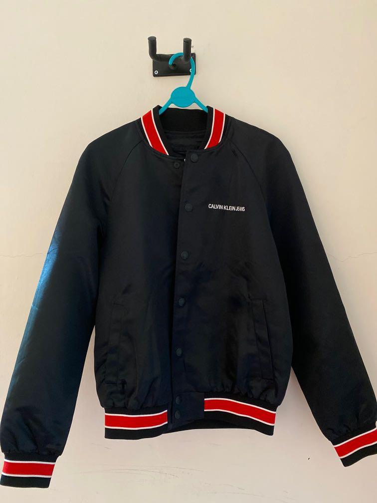 Calvin klein sales varsity bomber jacket