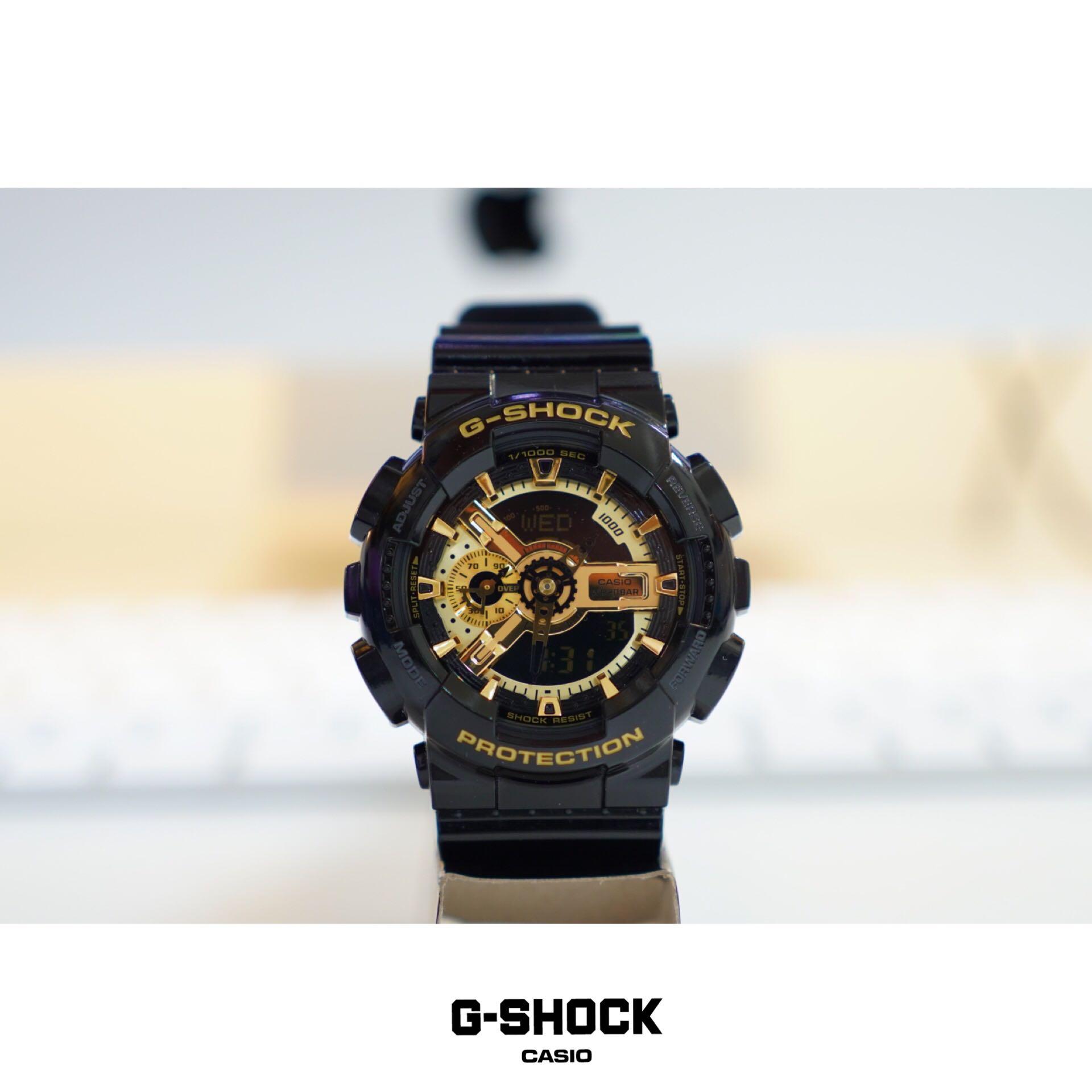 CASIO卡西歐G-SHOCK運動錶GA-110GB-1A 200米防水9.8成新保證原廠