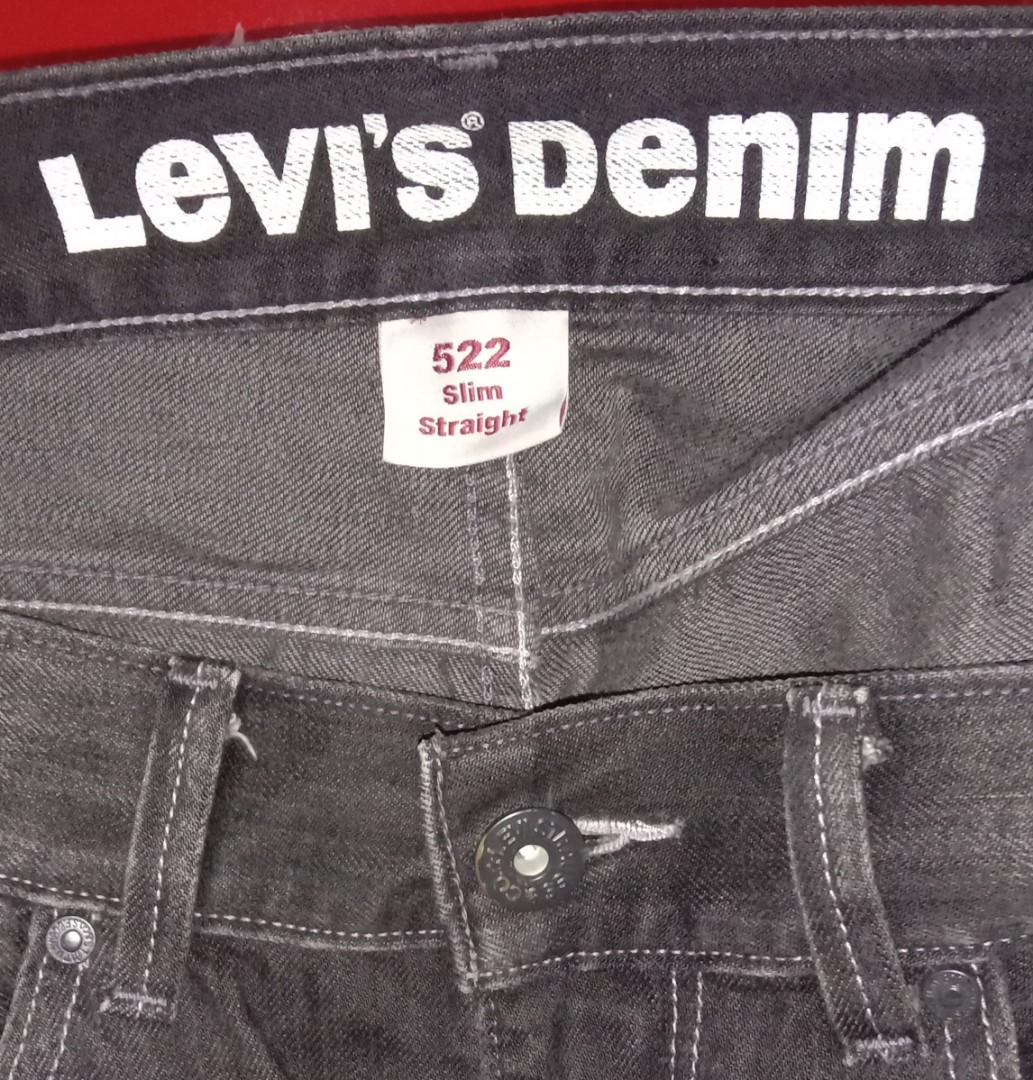 Celana jeans denim LEVI'S 522 slim straight original murah, Fesyen Pria,  Pakaian , Bawahan di Carousell