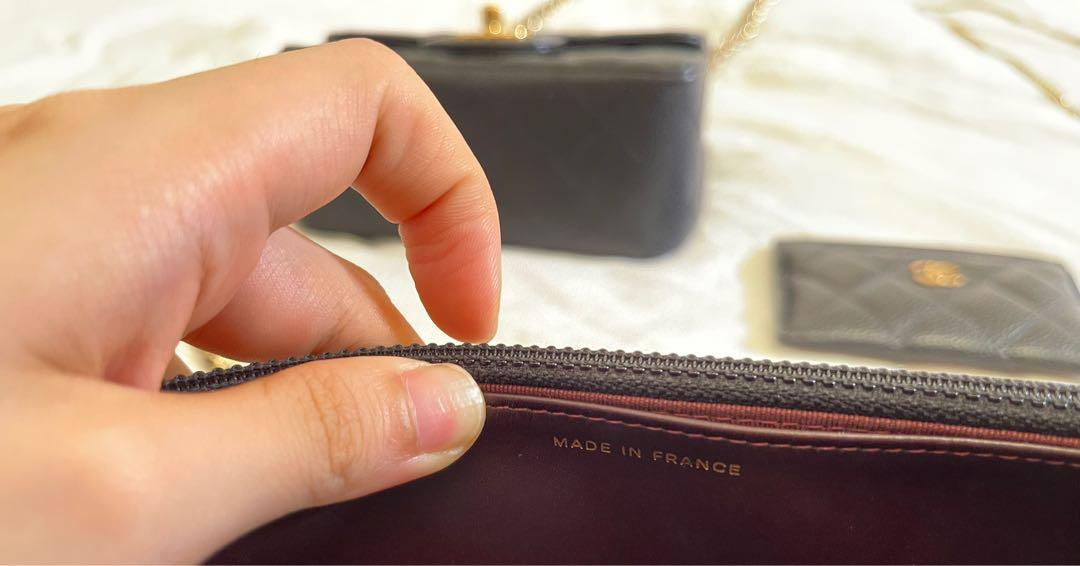 Chanel 19 Wallet on Chain WOC Dark Grey Lambskin Mixed Hardware