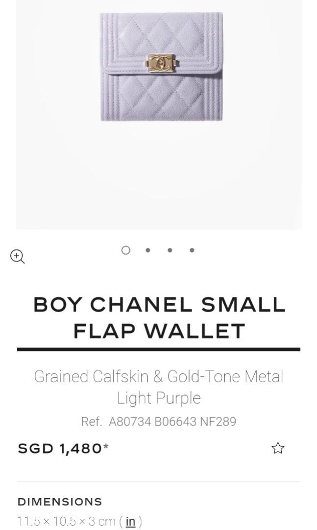 Boy chanel small flap wallet - Grained calfskin & gold-tone metal