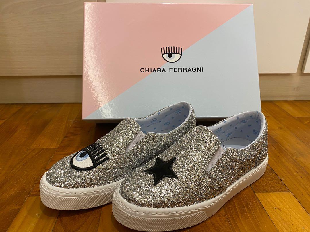 Eye-Star Chiara Ferragni glitter trainers