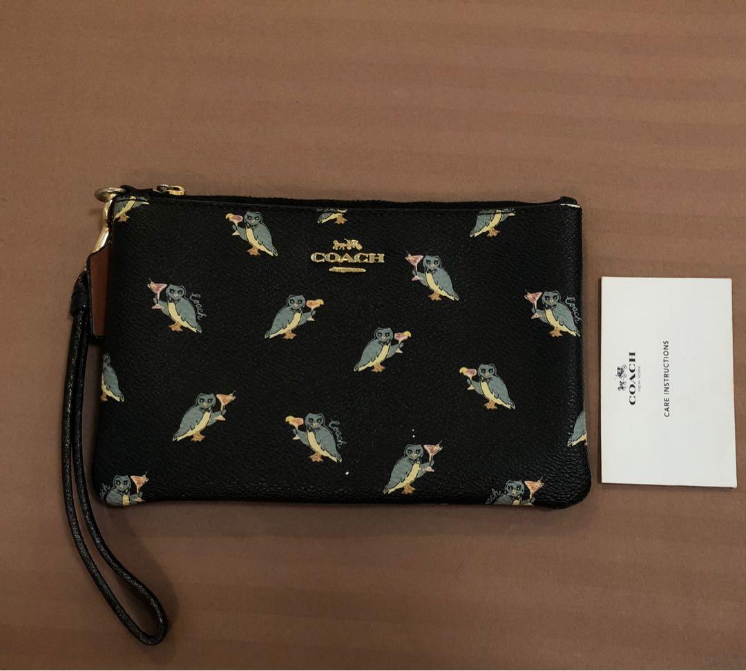 coach owl wristlet
