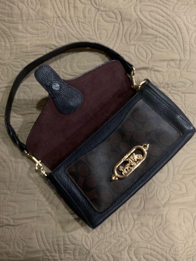 COACH Small Jade Shoulder Bag With Signature Canvas Detail, Women's