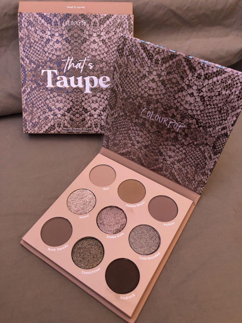 Colourpop That S Taupe Eyeshadow Palette Beauty Personal Care Face Makeup On Carousell