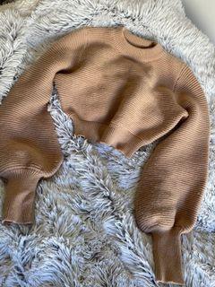 cropped brown sweater