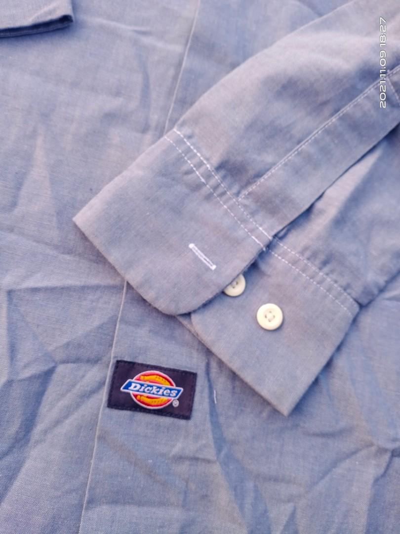 Dickies chambray kemeja, Men's Fashion, Tops & Sets, Tshirts & Polo