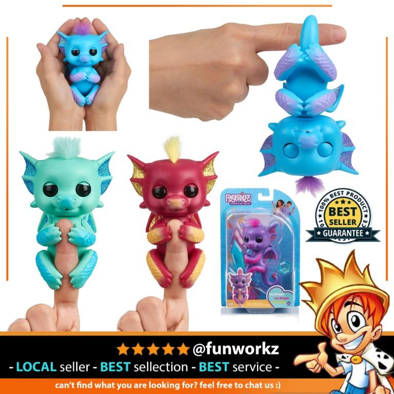 Fingerlings Glitter Dragon Kaylin Purple with Pink Noa