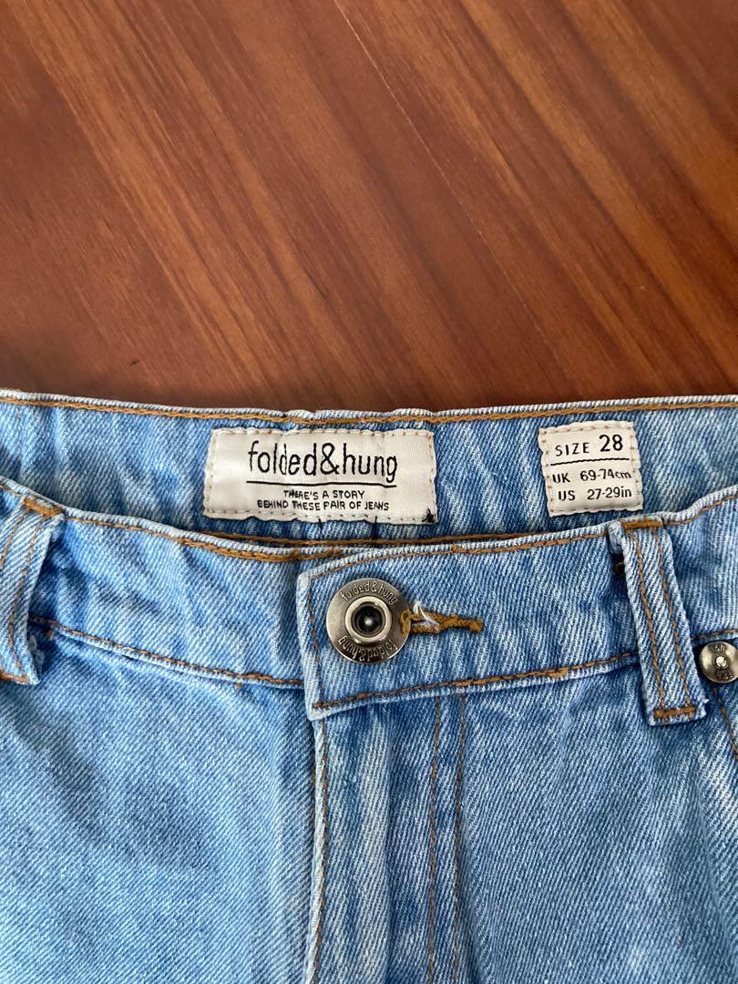 Folded & hung denim jeans, Women's Fashion, Bottoms, Jeans on Carousell