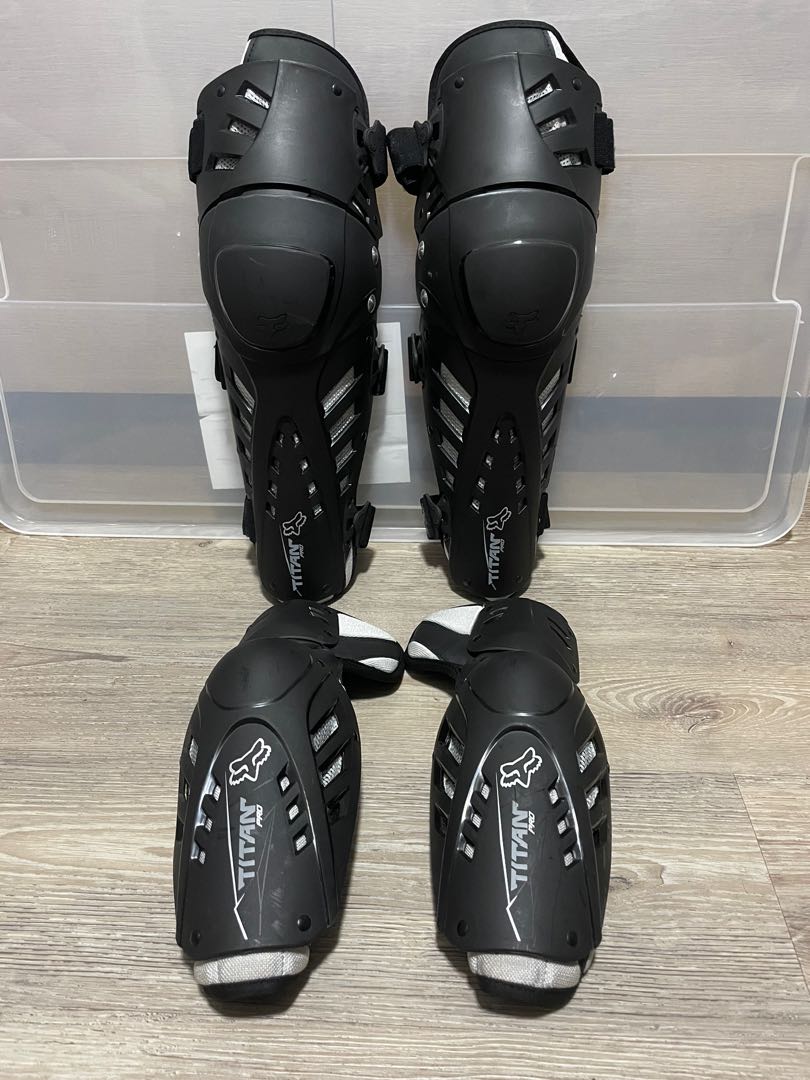 Fox Racing Titan Pro Knee/Shin & Elbow Guards (Size S/M), Motorcycles