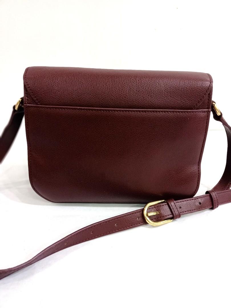 Furla 1927 Burgundy Red shoulder, Women's Fashion, Bags & Wallets