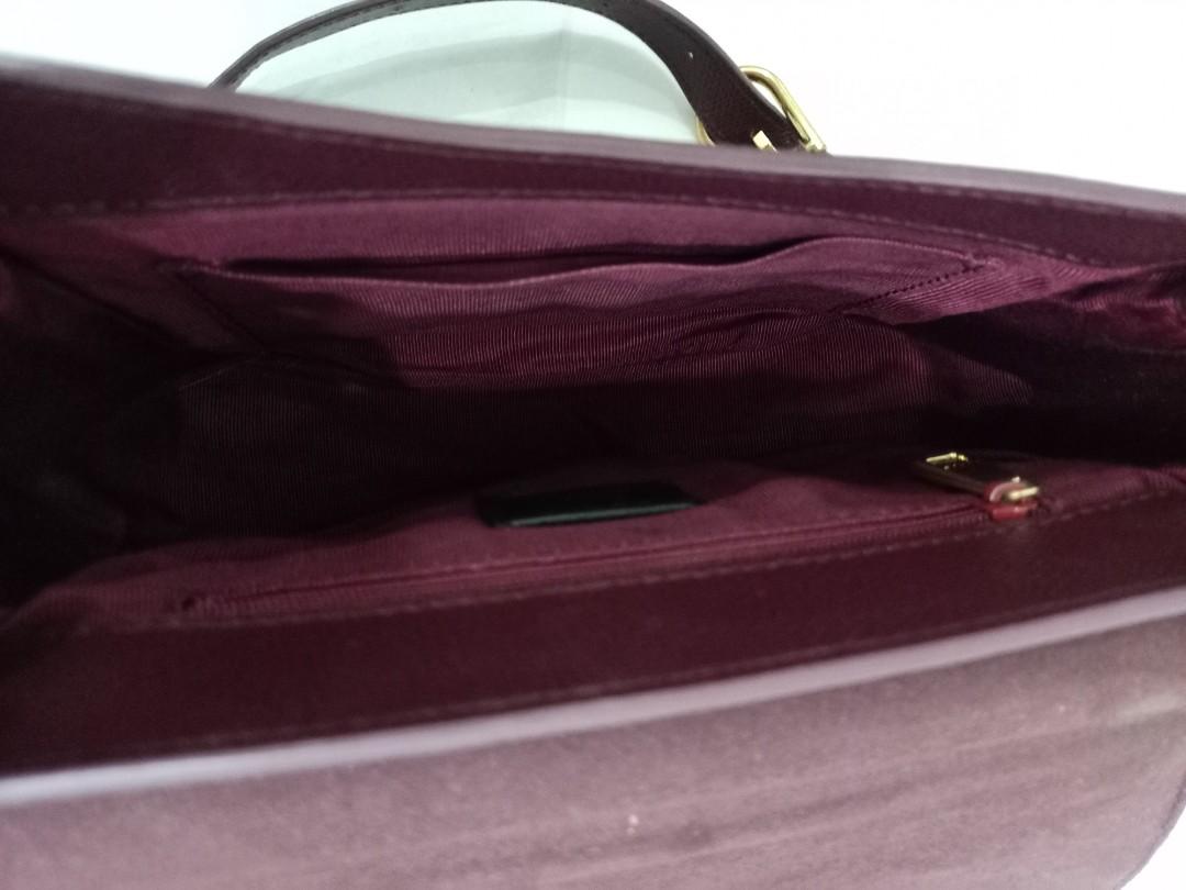 Furla 1927 Burgundy Red shoulder, Women's Fashion, Bags & Wallets