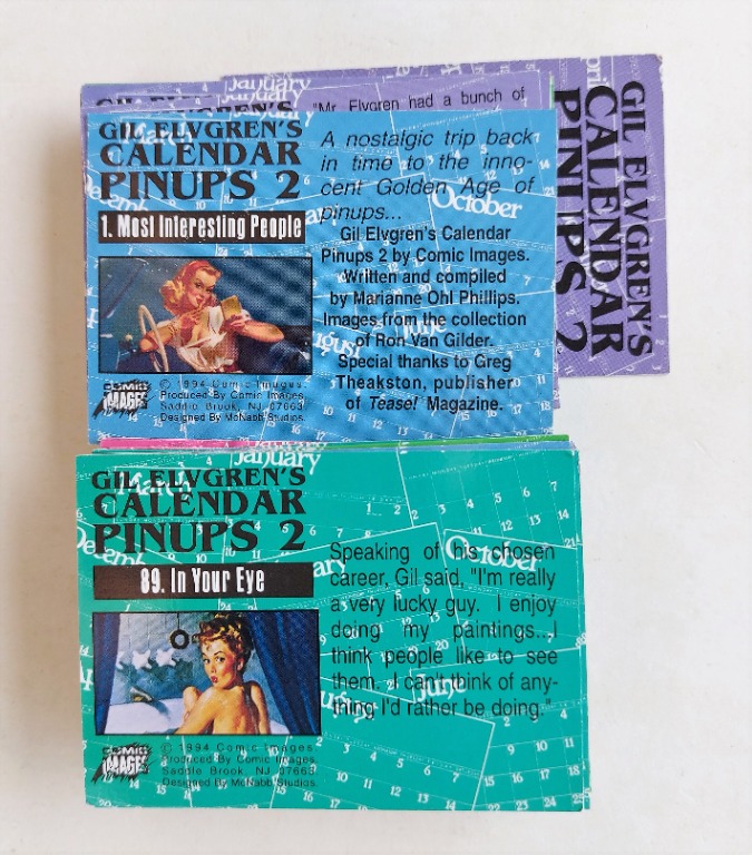 Gil Elvgren Calendar Pinups 2 Trading Card 88 Cards, 興趣及遊戲, 玩具 & 遊戲類