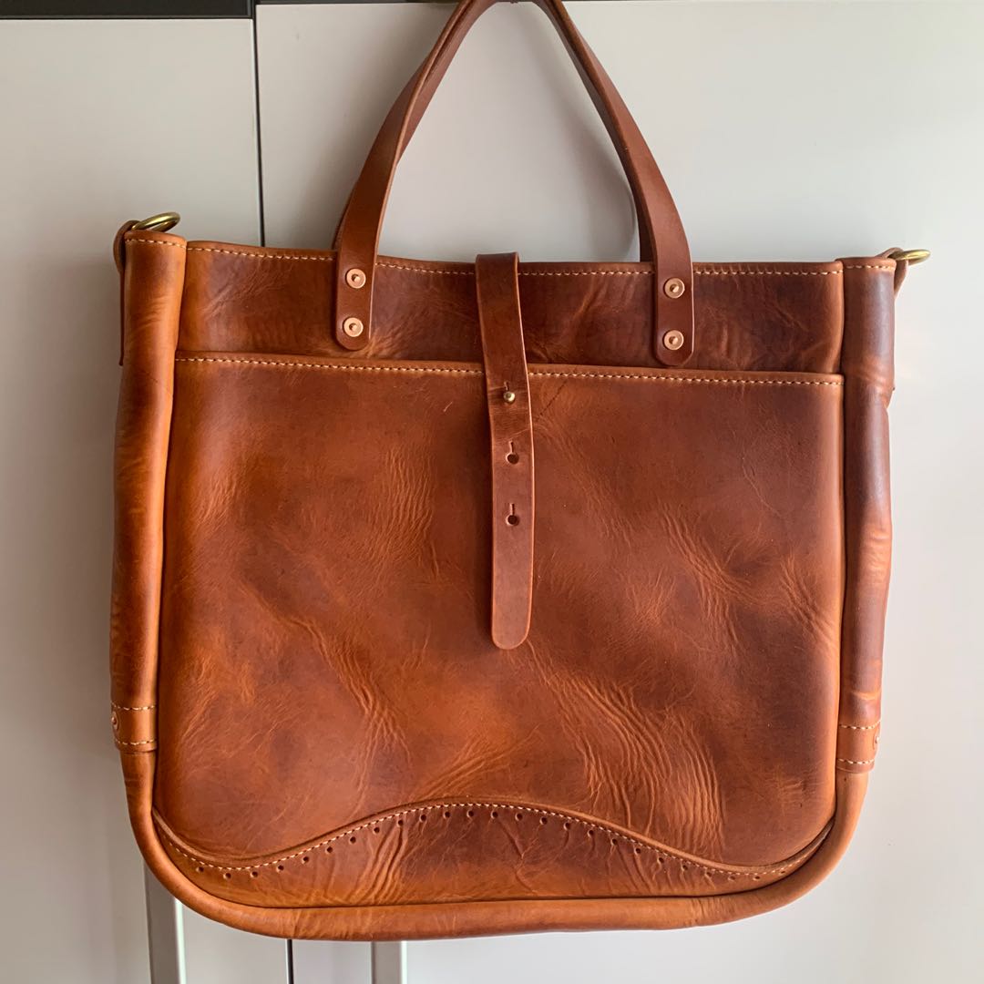 Horween Dublin brown leather bag, Men's Fashion, Bags, Briefcases on