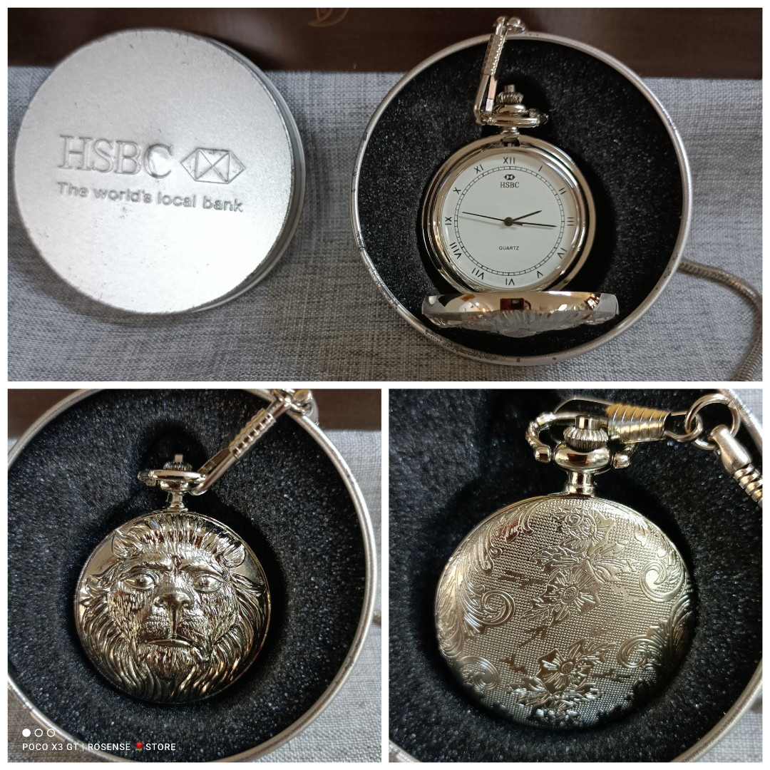 Lion pocket watch deals