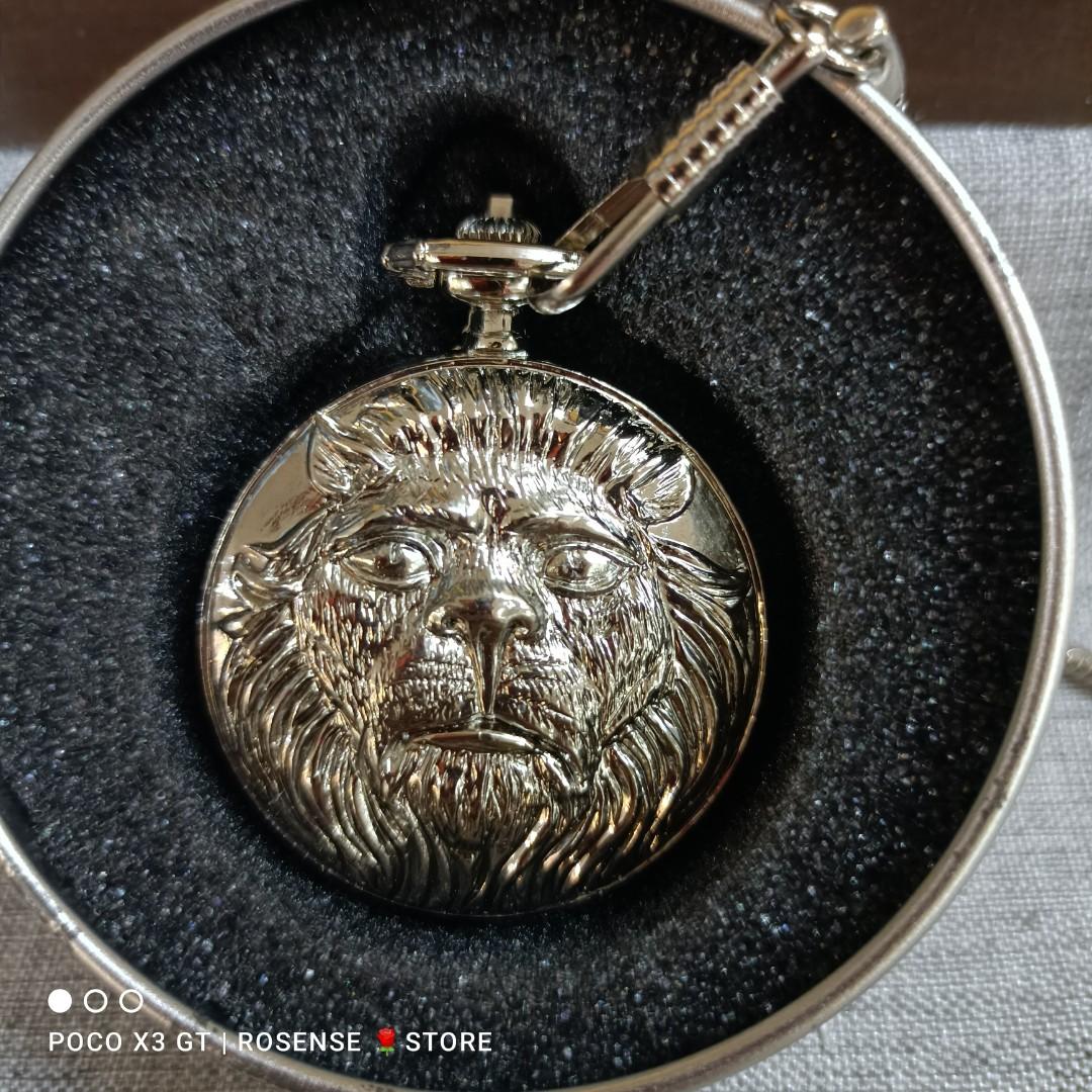Lion pocket watch sale