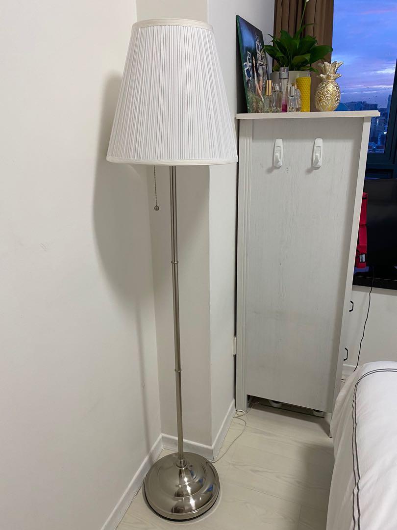 IKEA Arstid Floor Lamp White Lamp Shade, Furniture & Home Living