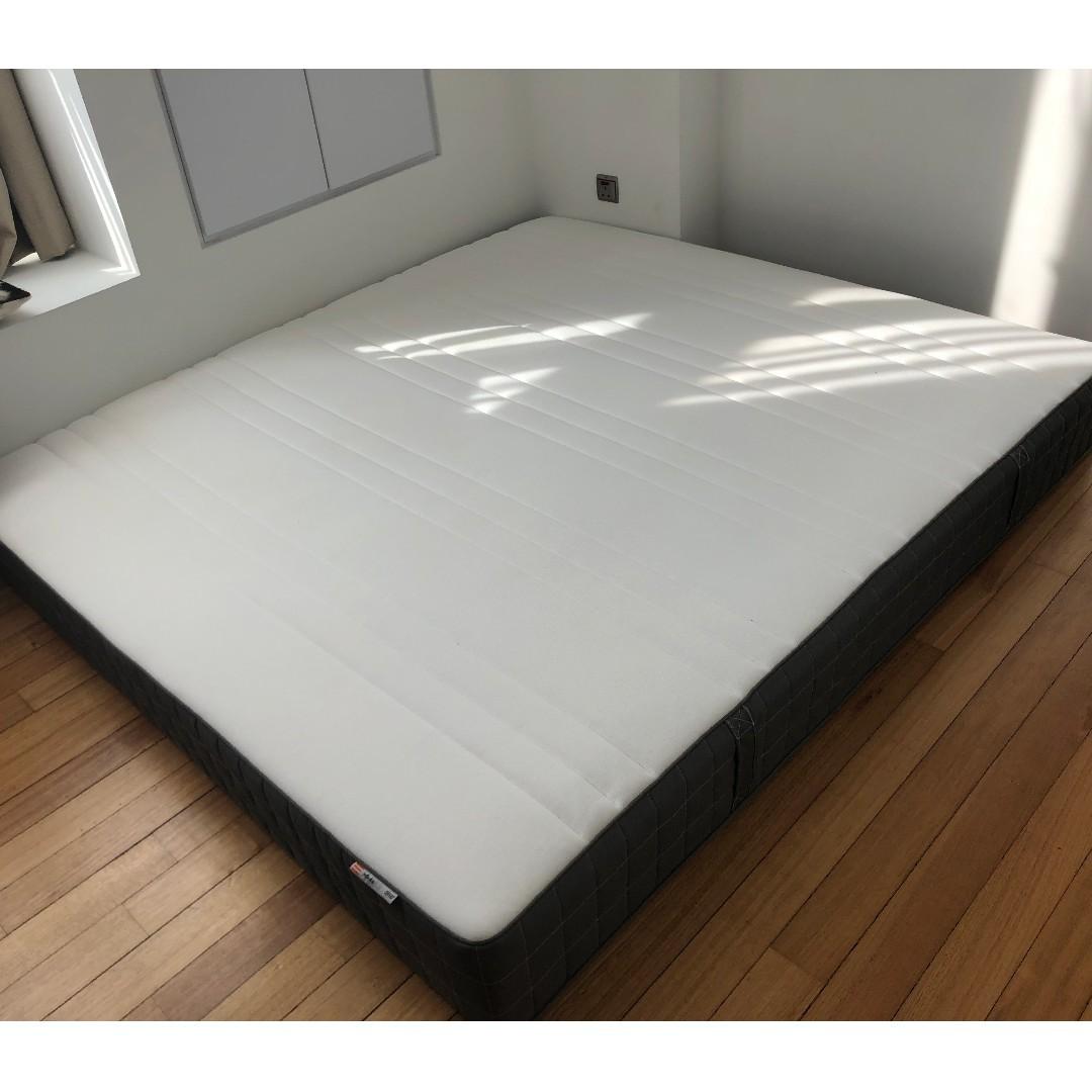 Ikea hovag king size pocket spring mattress, Furniture & Home Living