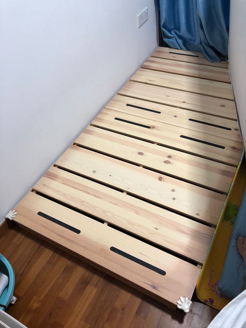 IKEA platform bed (single bed size), Furniture & Home Living, Furniture