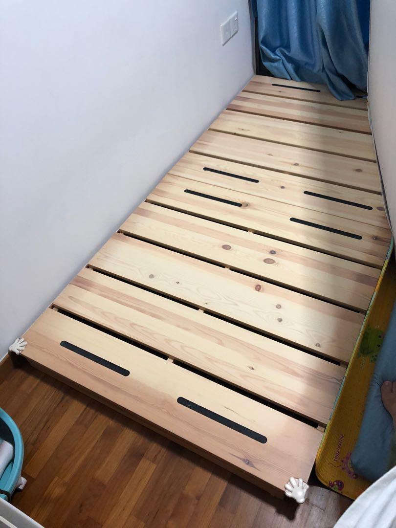 IKEA platform bed (single bed size), Furniture & Home Living, Furniture