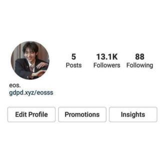 Instagram account with high followers